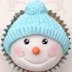 Sneeuwpop cupcake