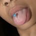 Regular tongue piercing