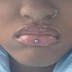 Ashley lip piercing